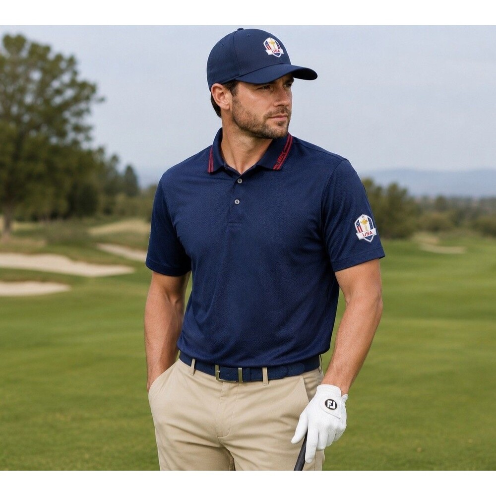 RLX Ralph Lauren Team USA 16 Golf Polo Shirt XL Navy Ryder Cup Performance